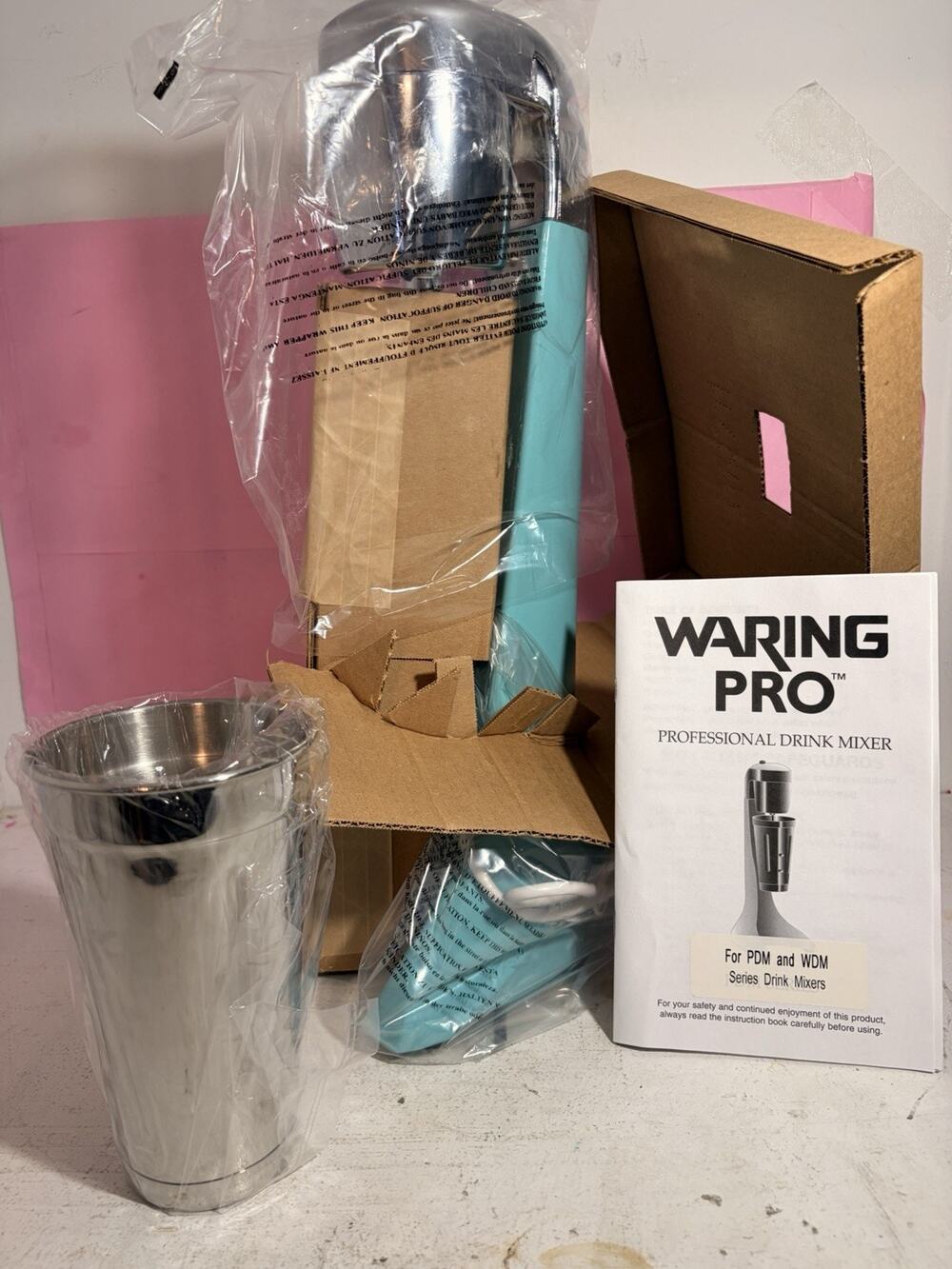 Wearing Pro Professional Quality Drink Mixer PDM Series CRATE AND BARREL BLUE